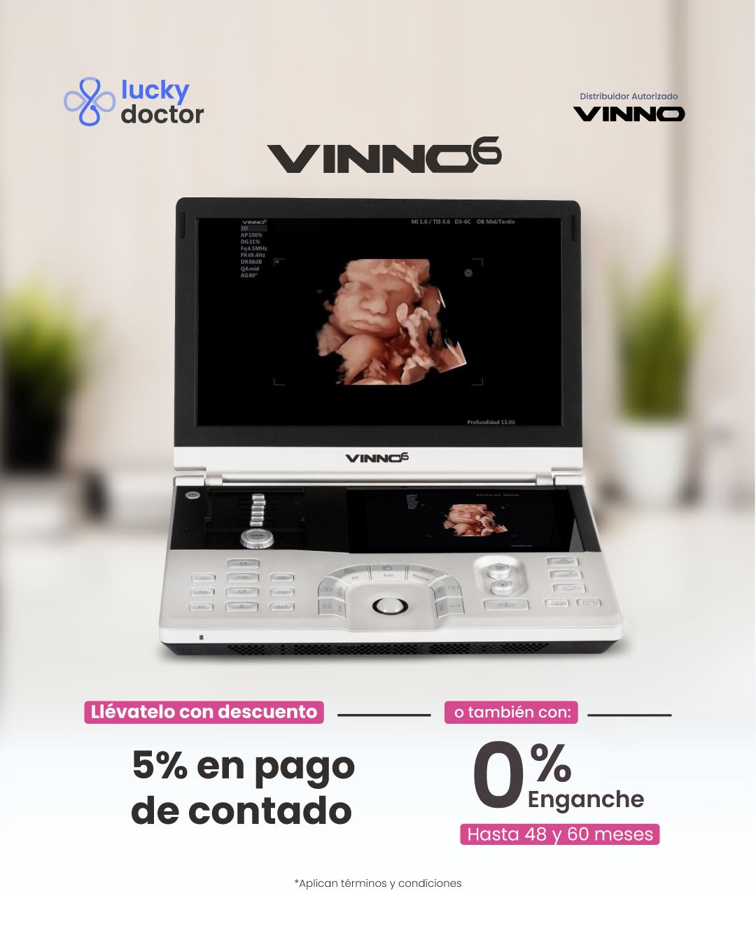 VINNO 6: 5% de descuento en pago de contado o financiamiento con 0% de enganche, sujeto a términos y condiciones